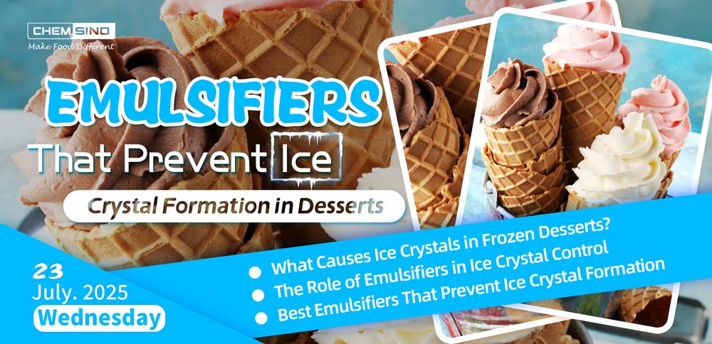 Emulsifiers That Prevent Ice Crystal Formation in Desserts
